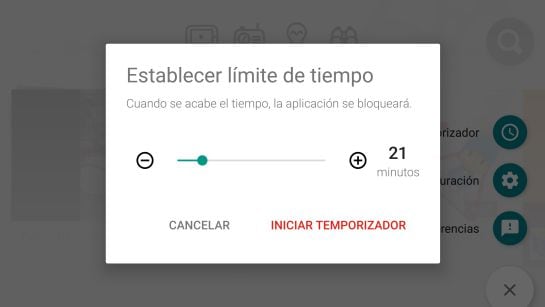 Imagen del temporizador de tiempo para control parental