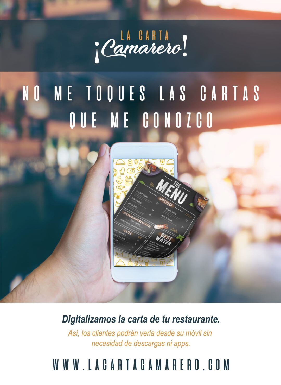 Iniciativa para lanzar las cartas de restaurantes a través de códigos QR en el móvil