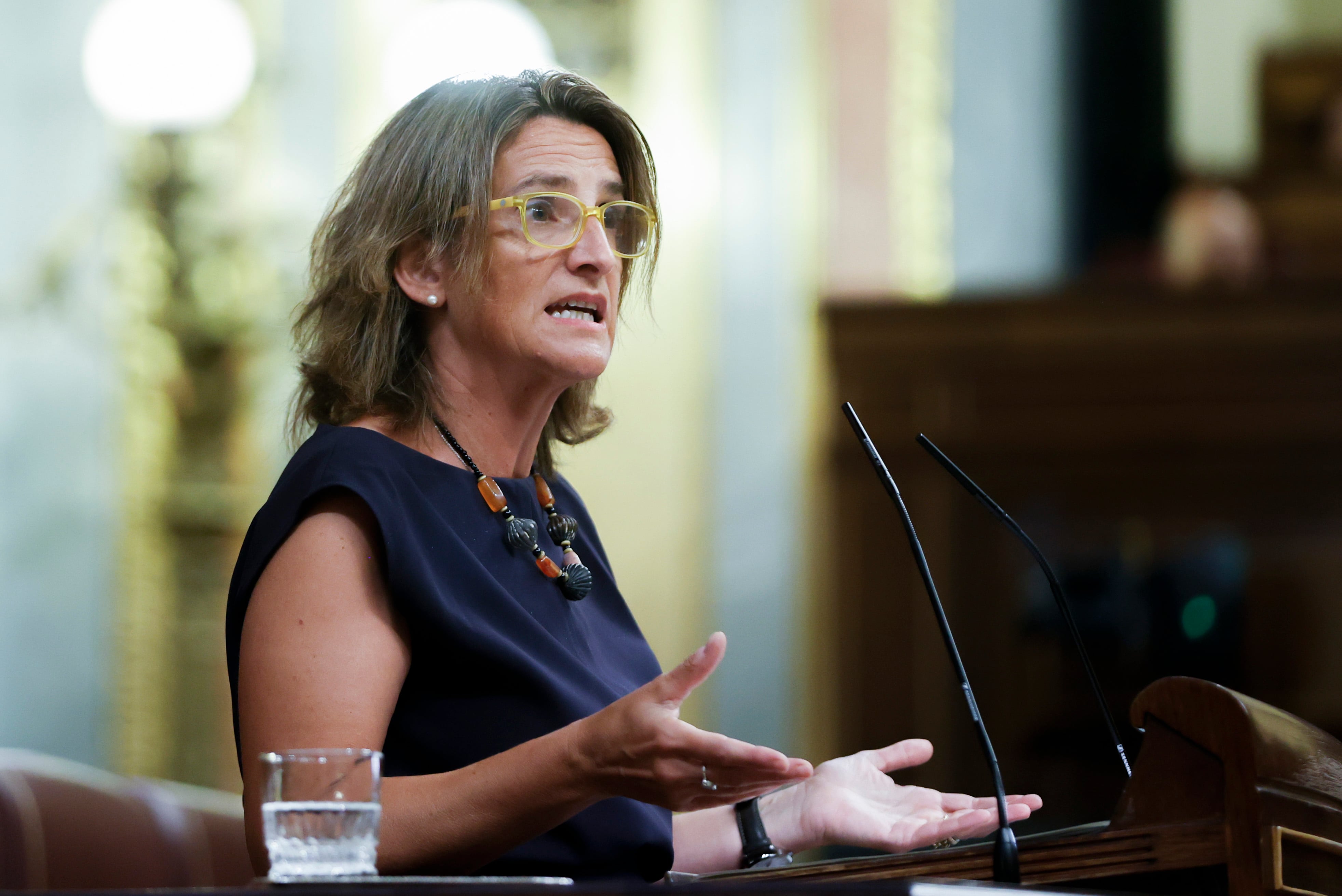 La ministra de Transición Ecológica, Teresa Ribera, en el Congreso de los Diputados