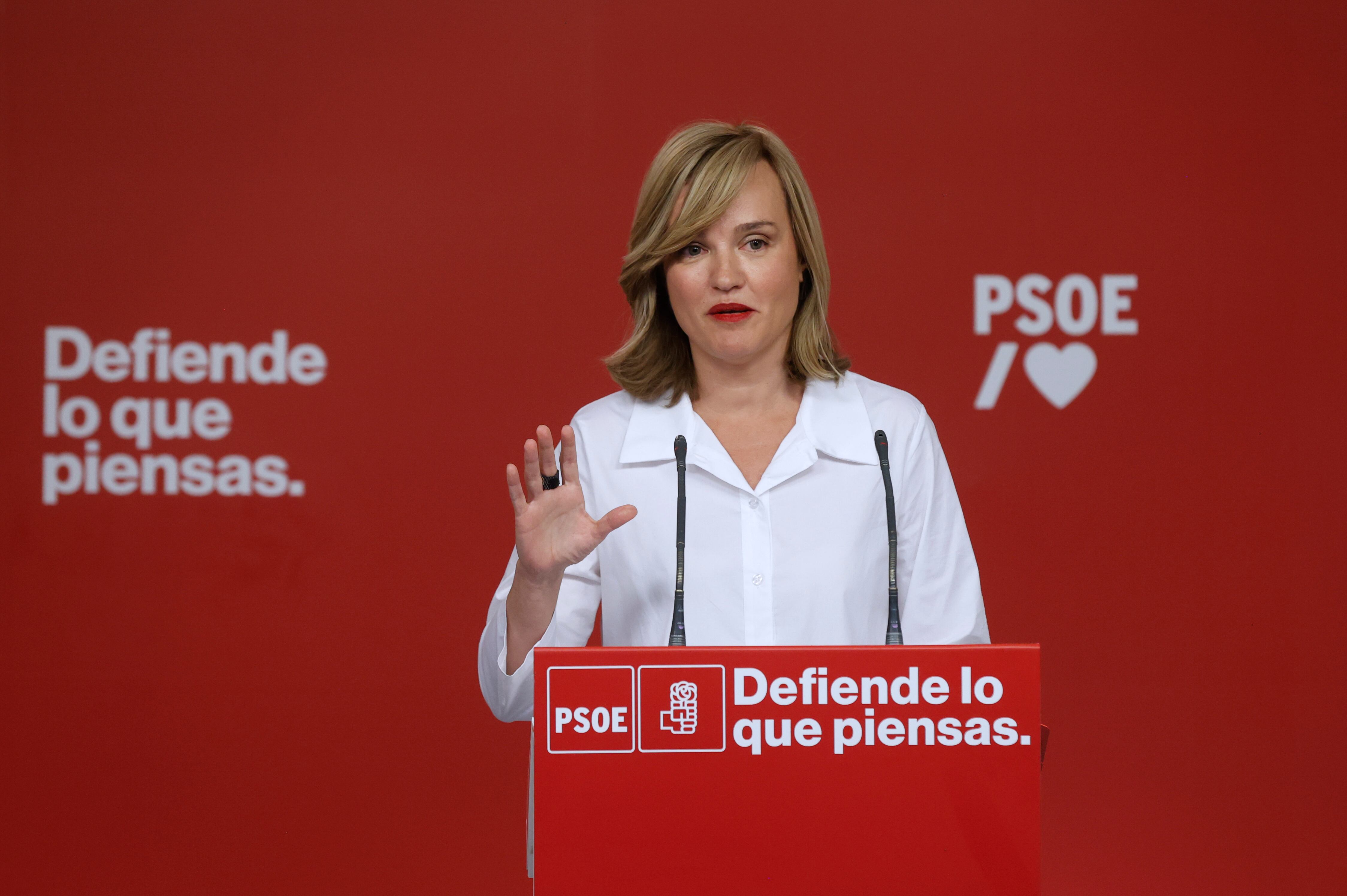 La portavoz de la Ejecutiva Federal del PSOE, Pilar Alegría.