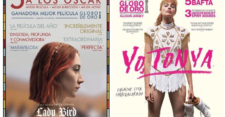 `Lady Bird´ con 5 nominaciones y `Yo, Tonya´ con 3, destacan en los estrenos de cine de la semana