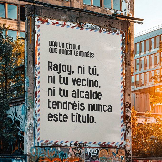 Uno de los carteles de la campaña del Celta para recibir al Real Madrid