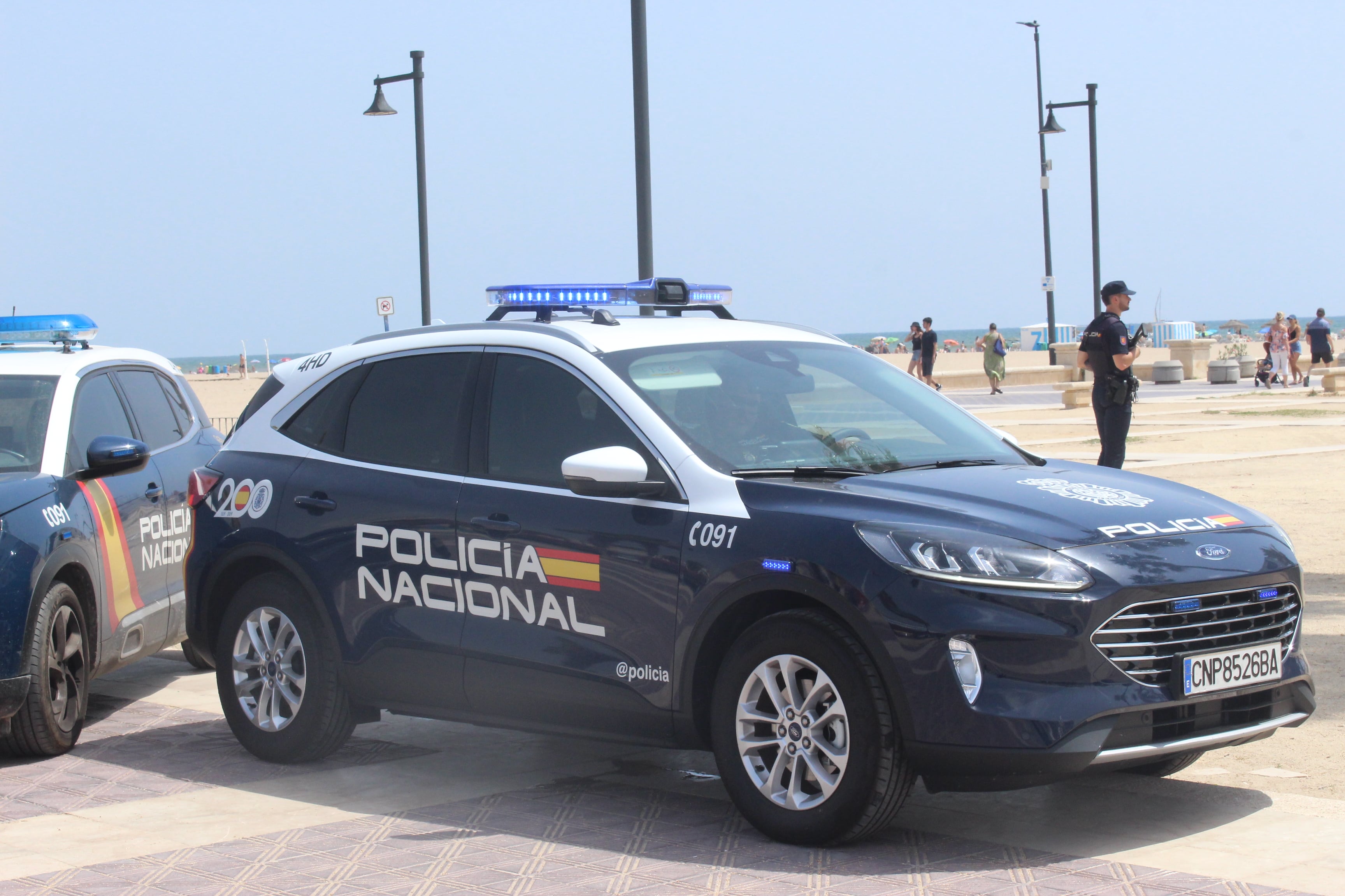 Vehículo oficial de la Policía Nacional de Valencia