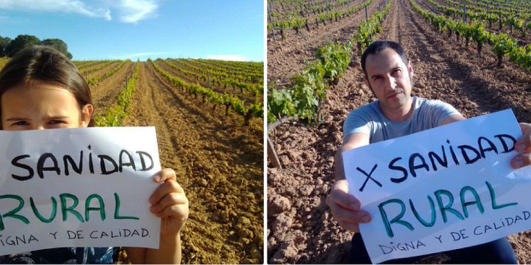 Imágenes de la manifestación virtual por una sanidad rural digna y de calidad que se prepara para el 20 de junio