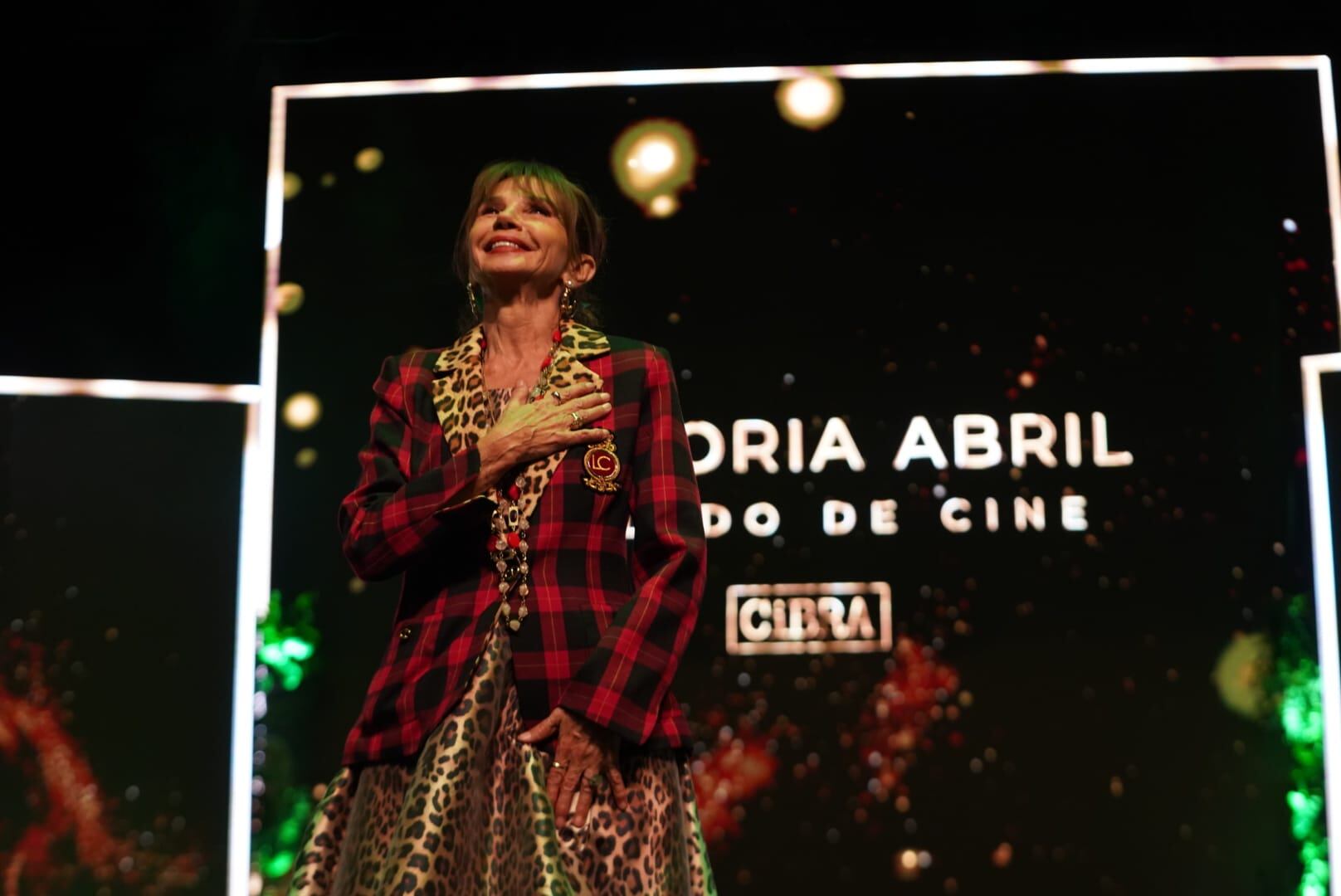 La actriz Victoria Abril, en la gala de premios del Festival del Cine y la Palabra de Toledo