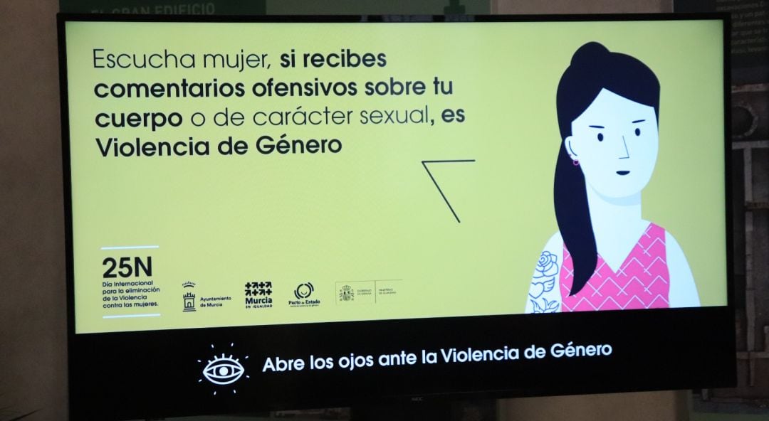 Bajo el lema ‘Abre los ojos ante la violencia de género’, esta nueva campaña pretende sensibilizar a los murcianos y murcianas sobre esta lacra social, aprovechando la conmemoración del 25 de noviembre del Día Internacional para la eliminación de la violencia contra las mujeres 