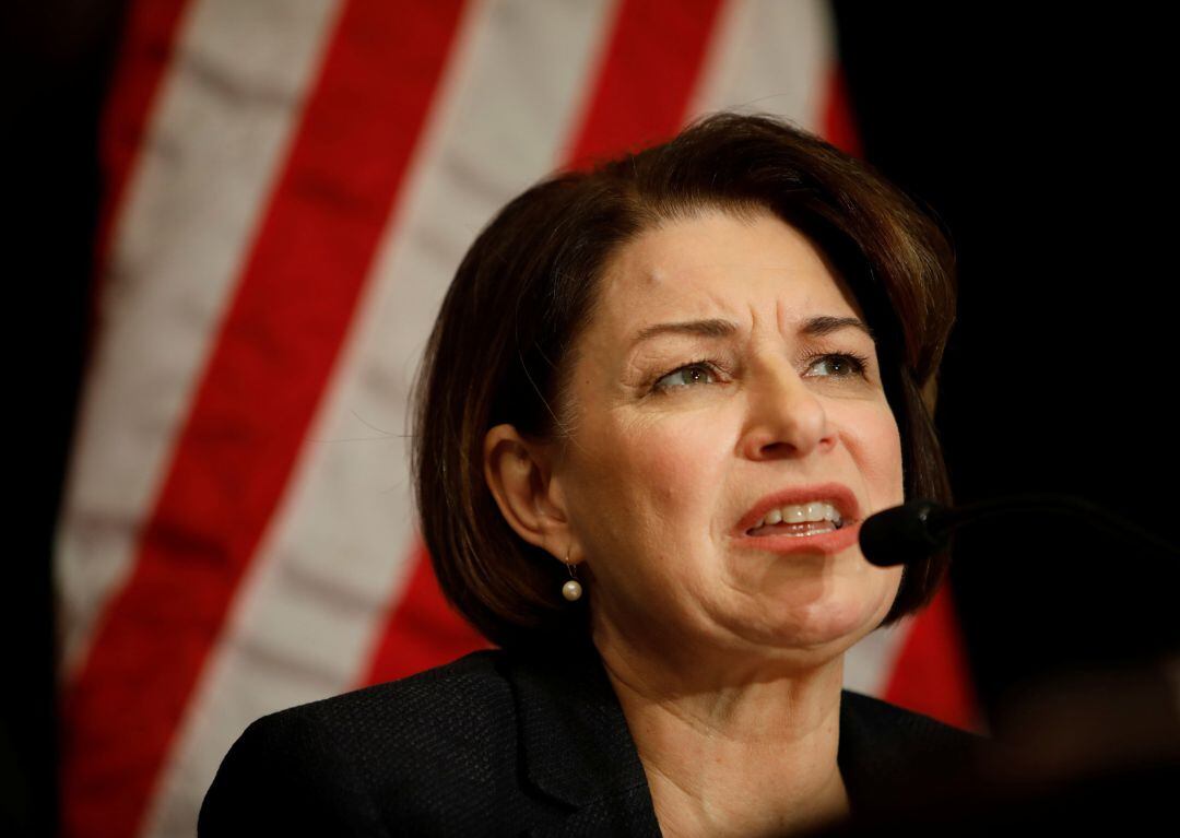 La senadora Amy Klobuchar