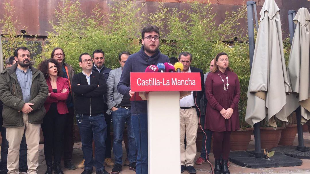 Pablo García, en la presentación este jueves de la candidatura de IU en Toledo