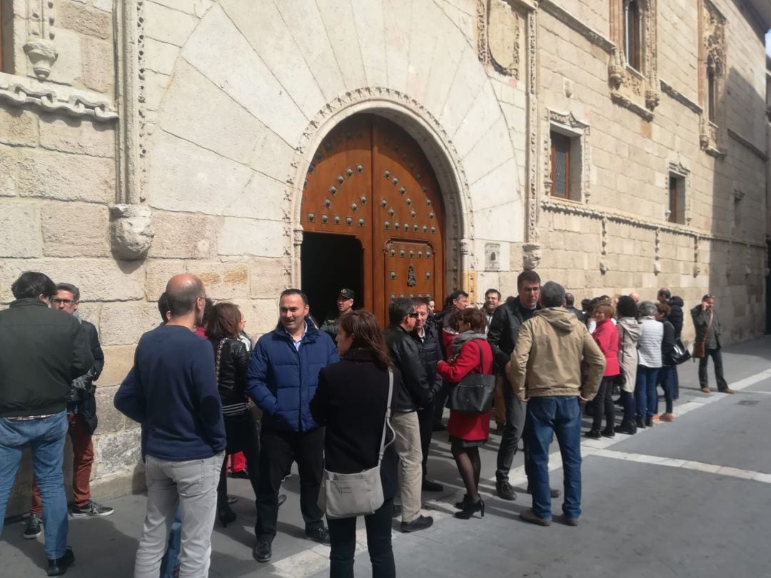 Concentración de los funcionarios de Justicia ante la Audiencia Provincial en febrero de 2019