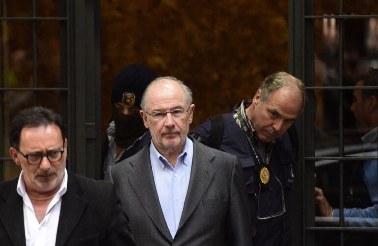 Rodrigo Rato durante su detención en abril