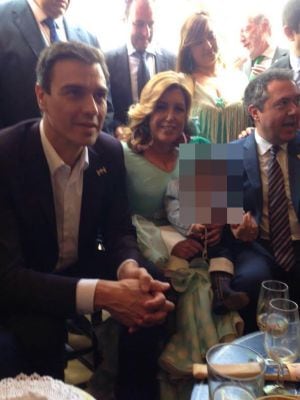 Pedro Sánchez junto a Susana Díaz en la Feria de Sevilla