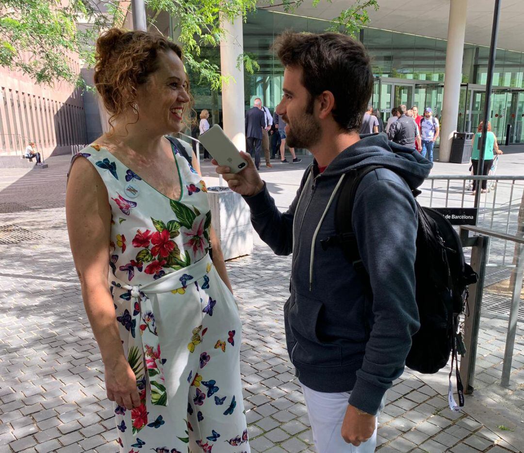 La protagonista, aquest matí a la Ciutat de la Justícia de l&#039;Hospitalet de Llobregat (Barcelona).