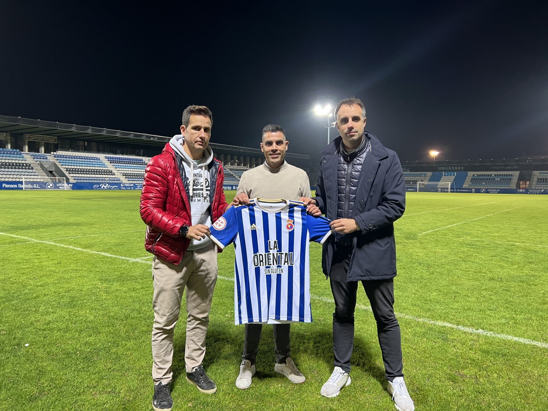 Fran Martín en la presentación como entrenador de la Gimnástica de Torrelavega