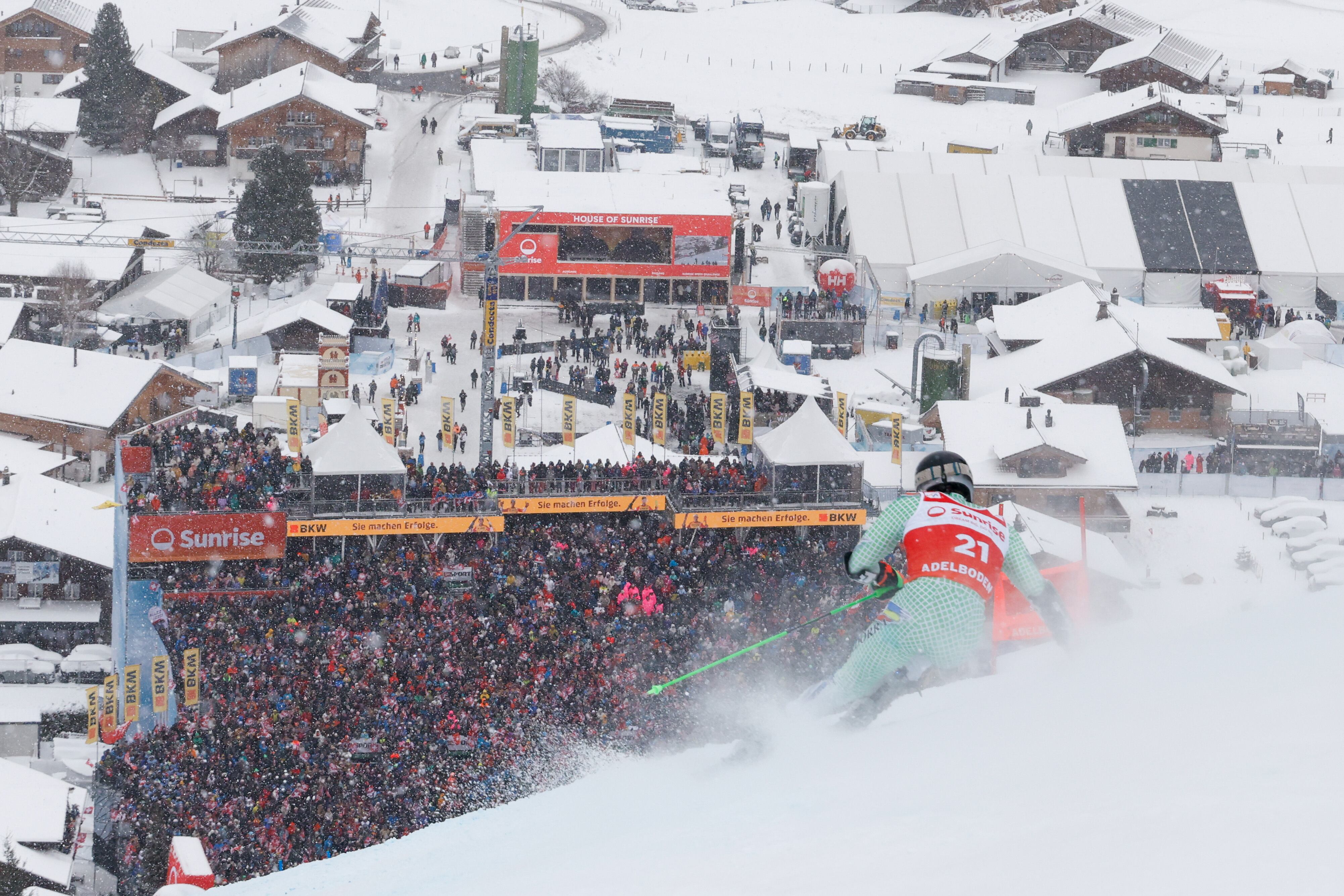 Joan Verdú, abans d'entrar al mur d'Adelboden