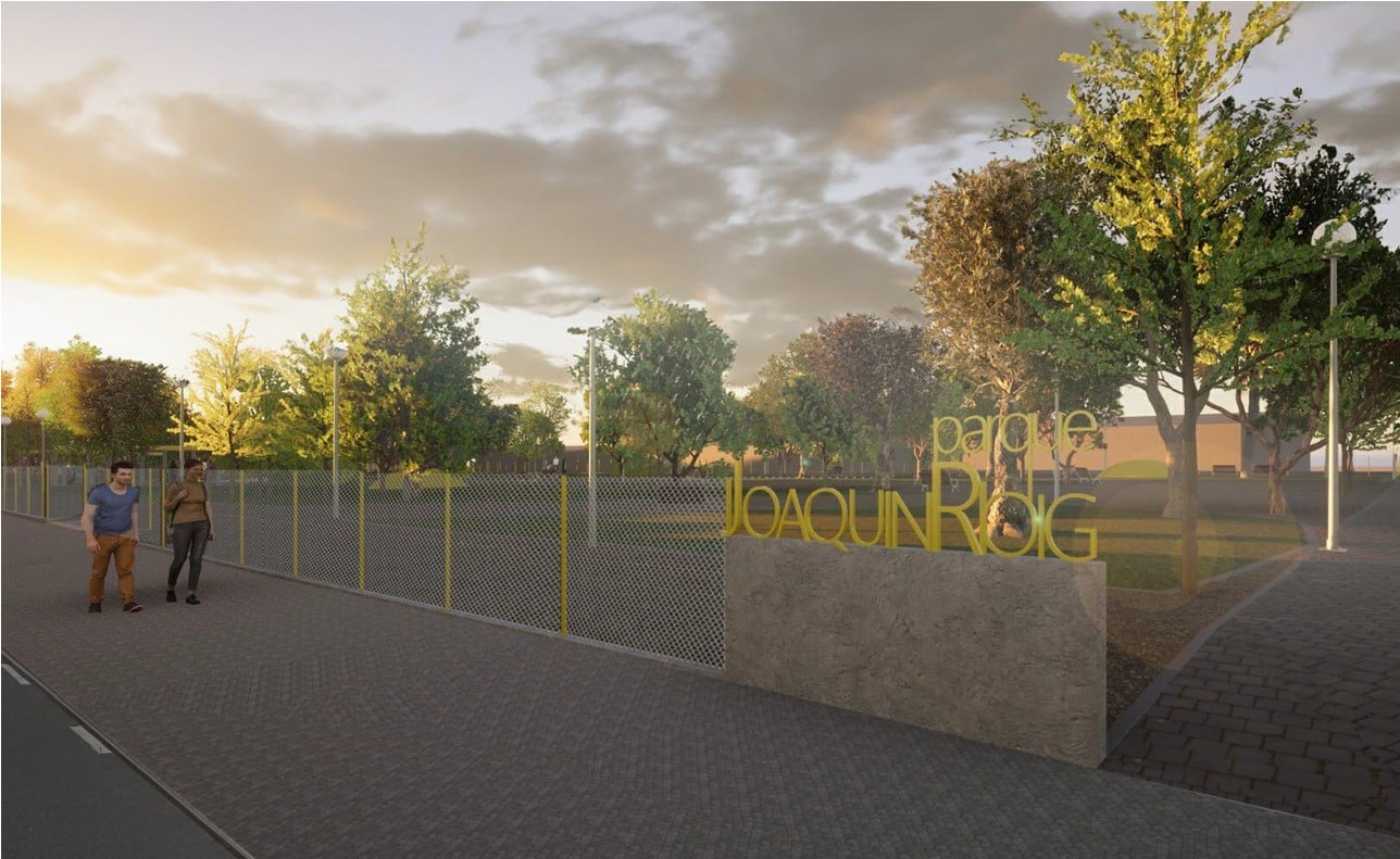 Simulación de lo que será el Parque Joaquín Roig