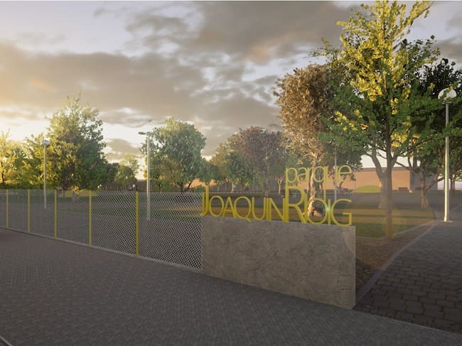 Simulación de lo que será el Parque Joaquín Roig