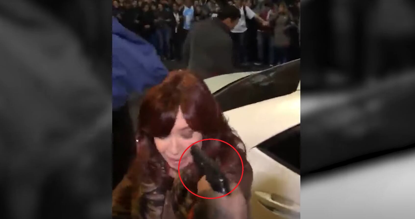 Imagen del atentado contra Cristina Fernández de Kirchner.