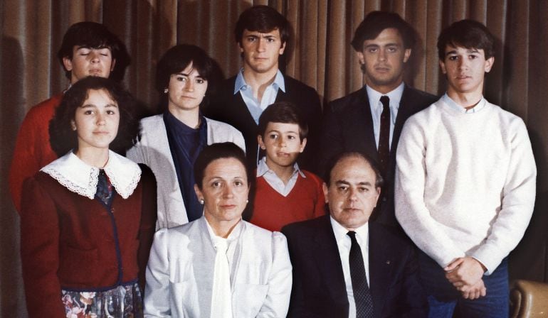 La familia Pujol - Ferrussola en 1986.