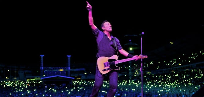 Bruce Springsteen en uno de sus conciertos