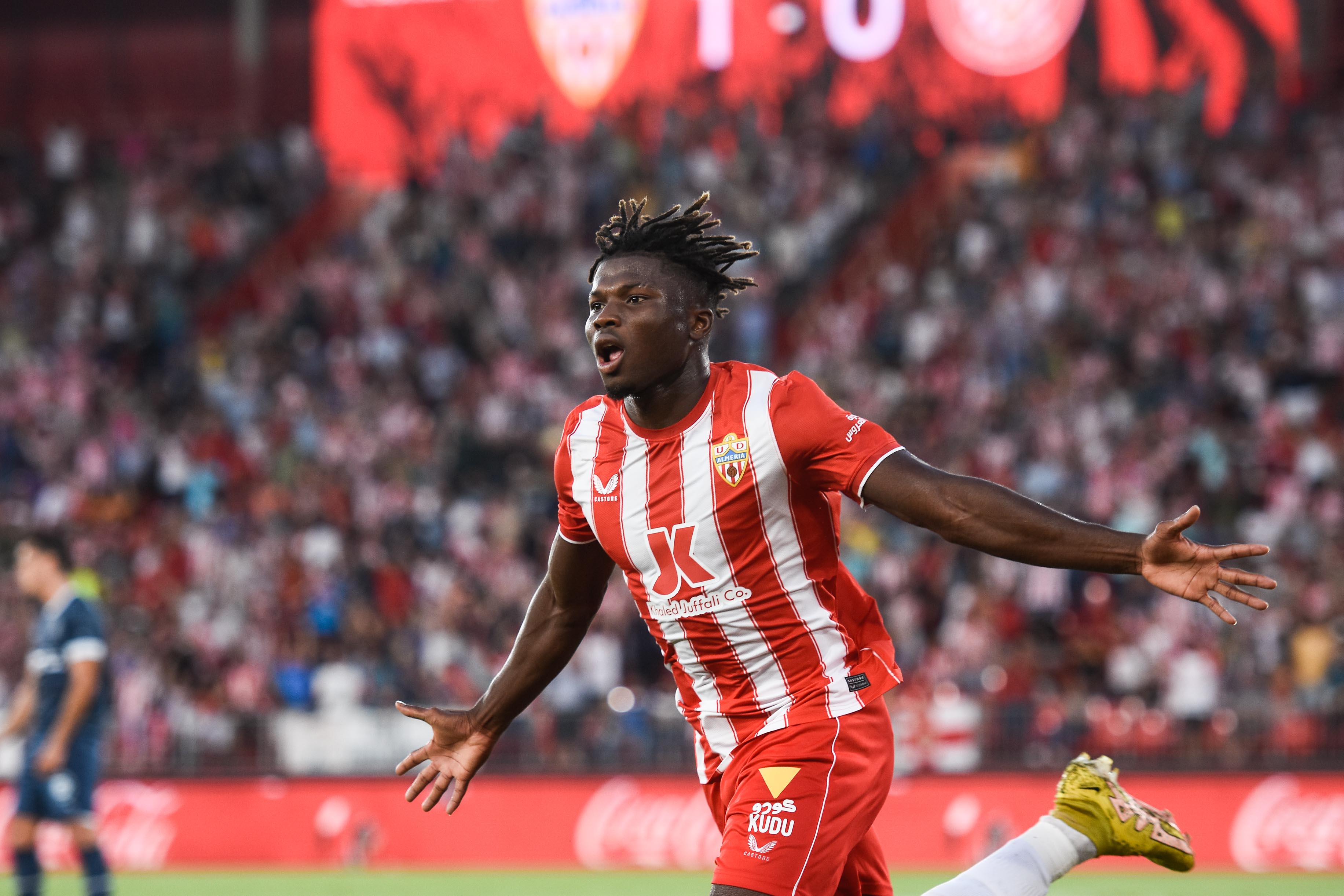 El Bilal Touré ha hecho siete goles en su primer año en el Almería.