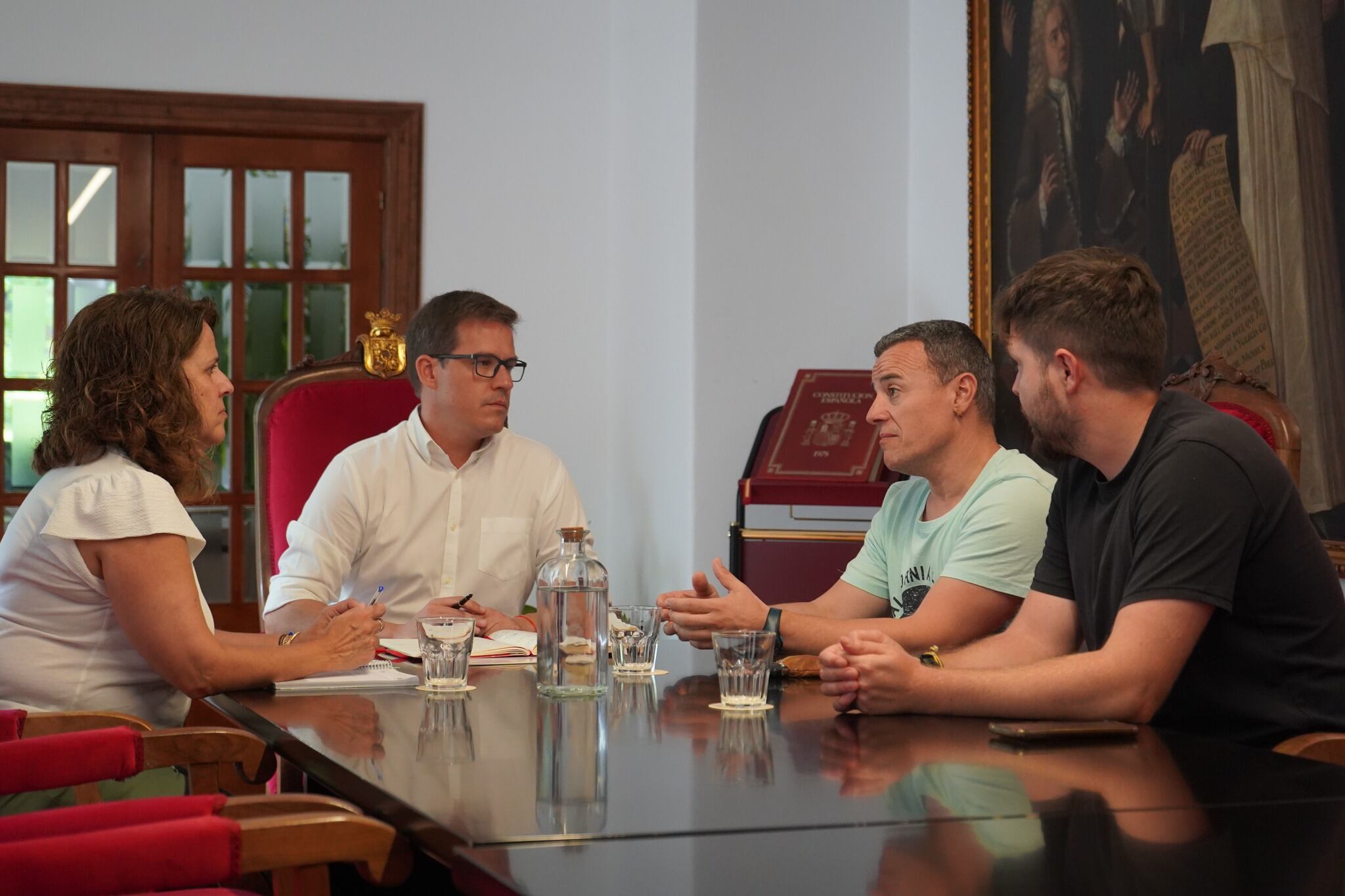 Reunión en el Ayuntamiento de Xàtiva (Imagen: RRSS Roger Cerdà)