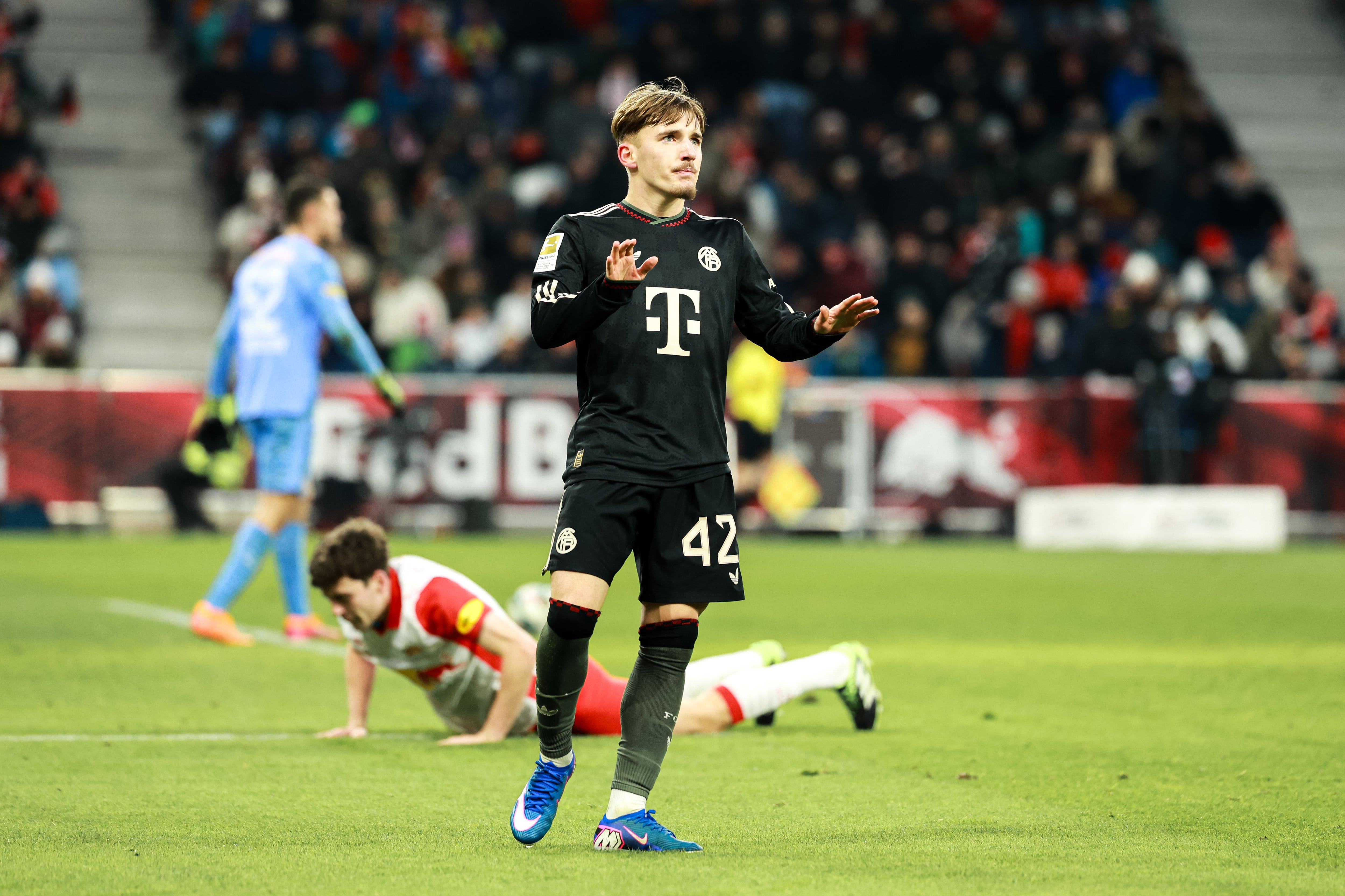 SALZBURG, AUSTRIA - JANUARY 06: Lennart Karl of FC Bayern München