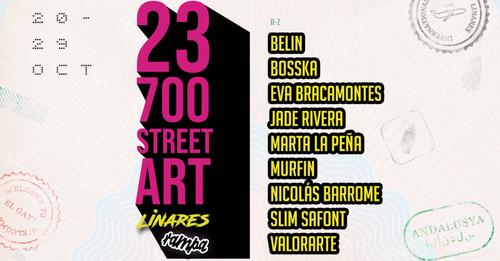 Imagen promocional del Festival "23700 Street Art" de Linares para este 2022.