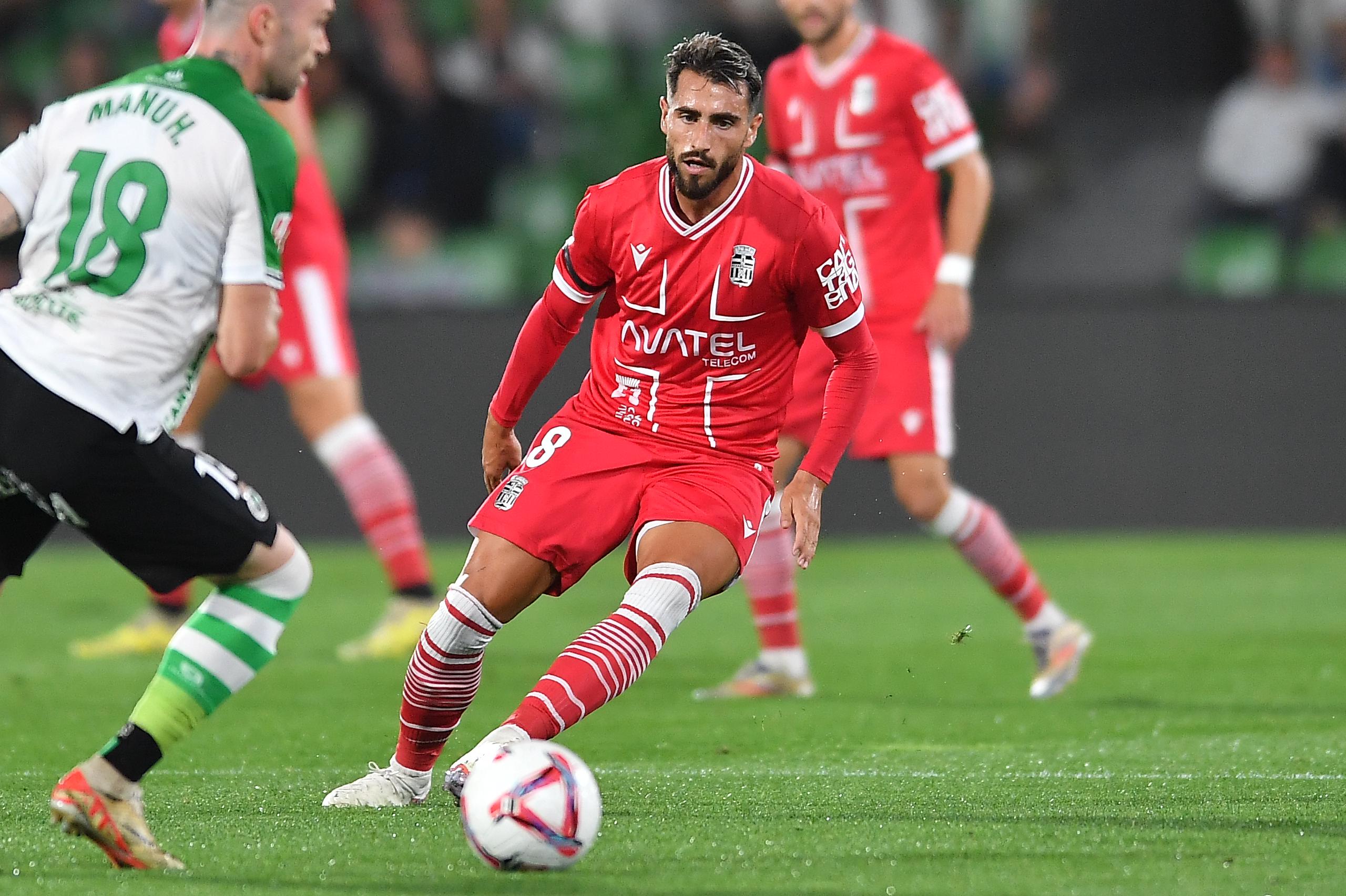 Luis Muñoz durante el partido ante el Racing