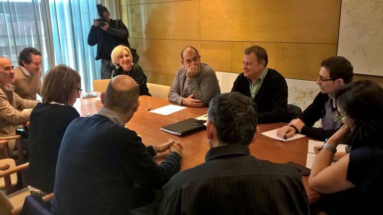 Reunión de la Comisión sobre la contaminación del aire, esta mañana, en Oviedo