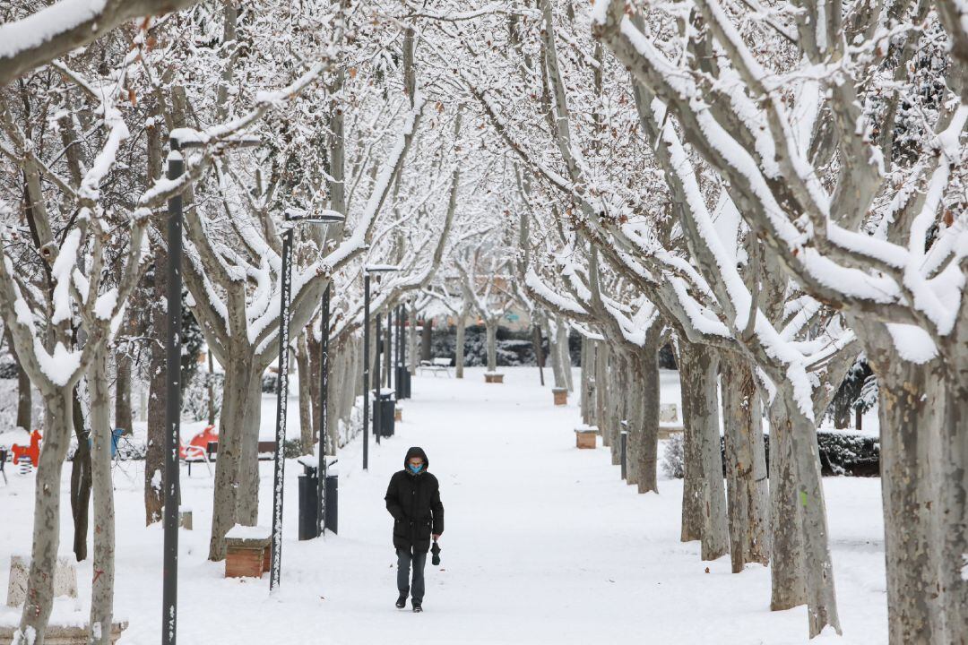 Teruel recibe una gran nevada como resultado de la borrasca Filomena