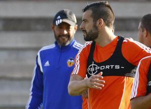 Nuno y Negredo, en entrenamiento