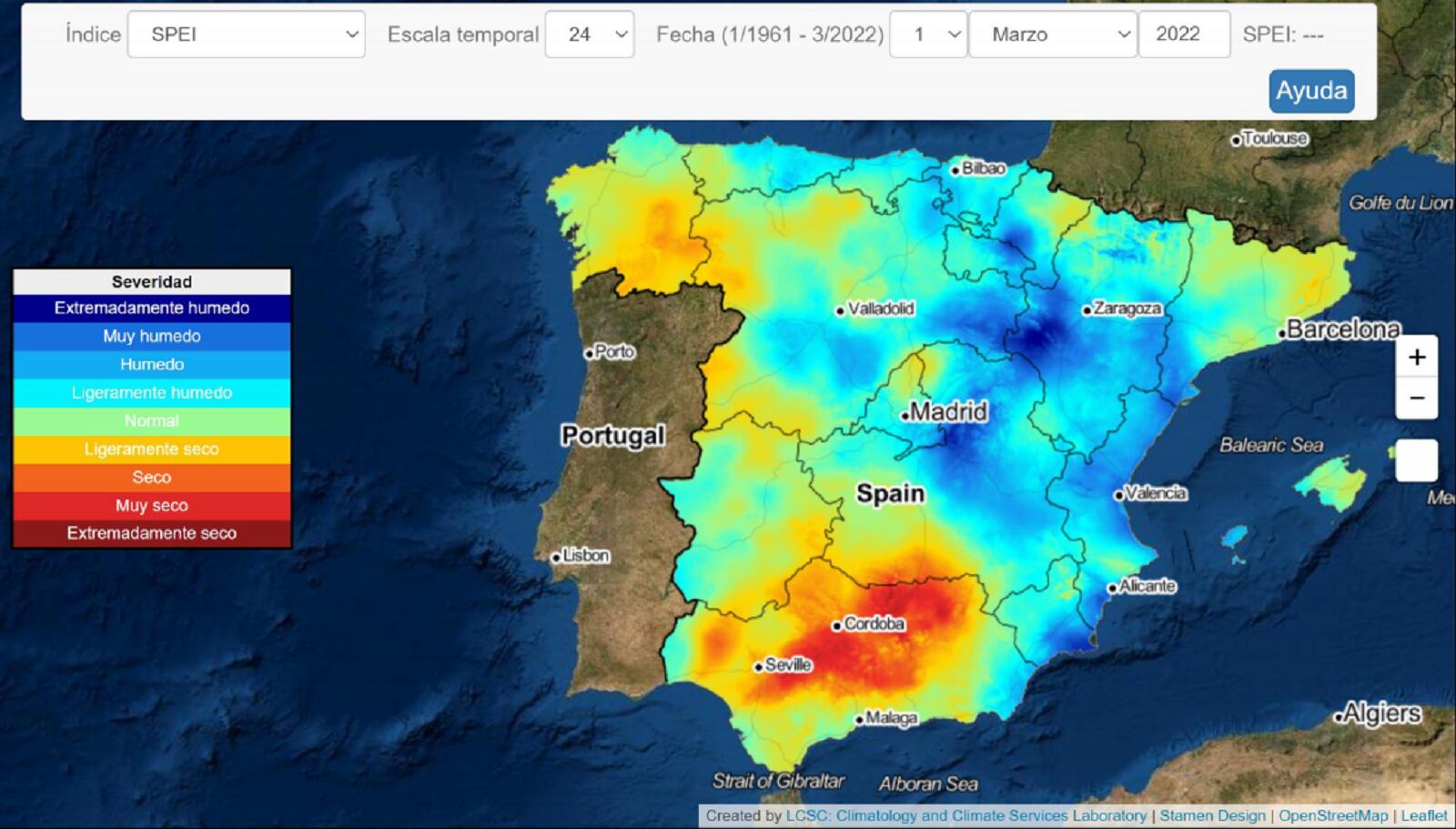 Mapa de la sequía/AEMET