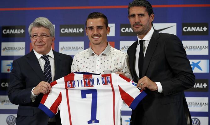 Griezmann ha sido presentado por el Atlético de Madrid.
