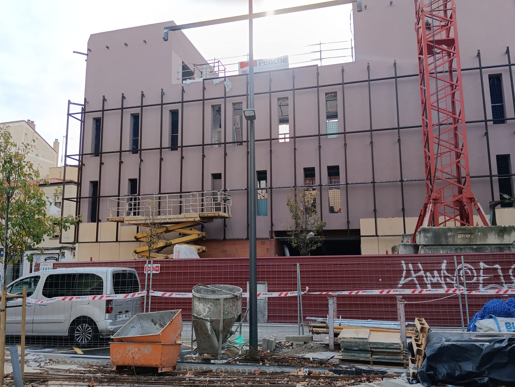 Obras del Centro de Recepción de Visitantes de Aranda