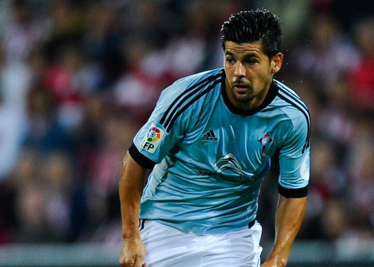 Nolito, durante un partido con el Celta