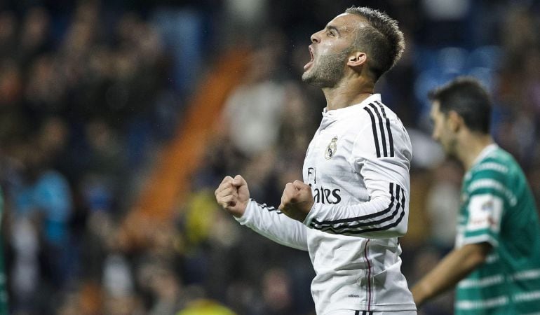 Jesé celebra su gol ante el Cornellà