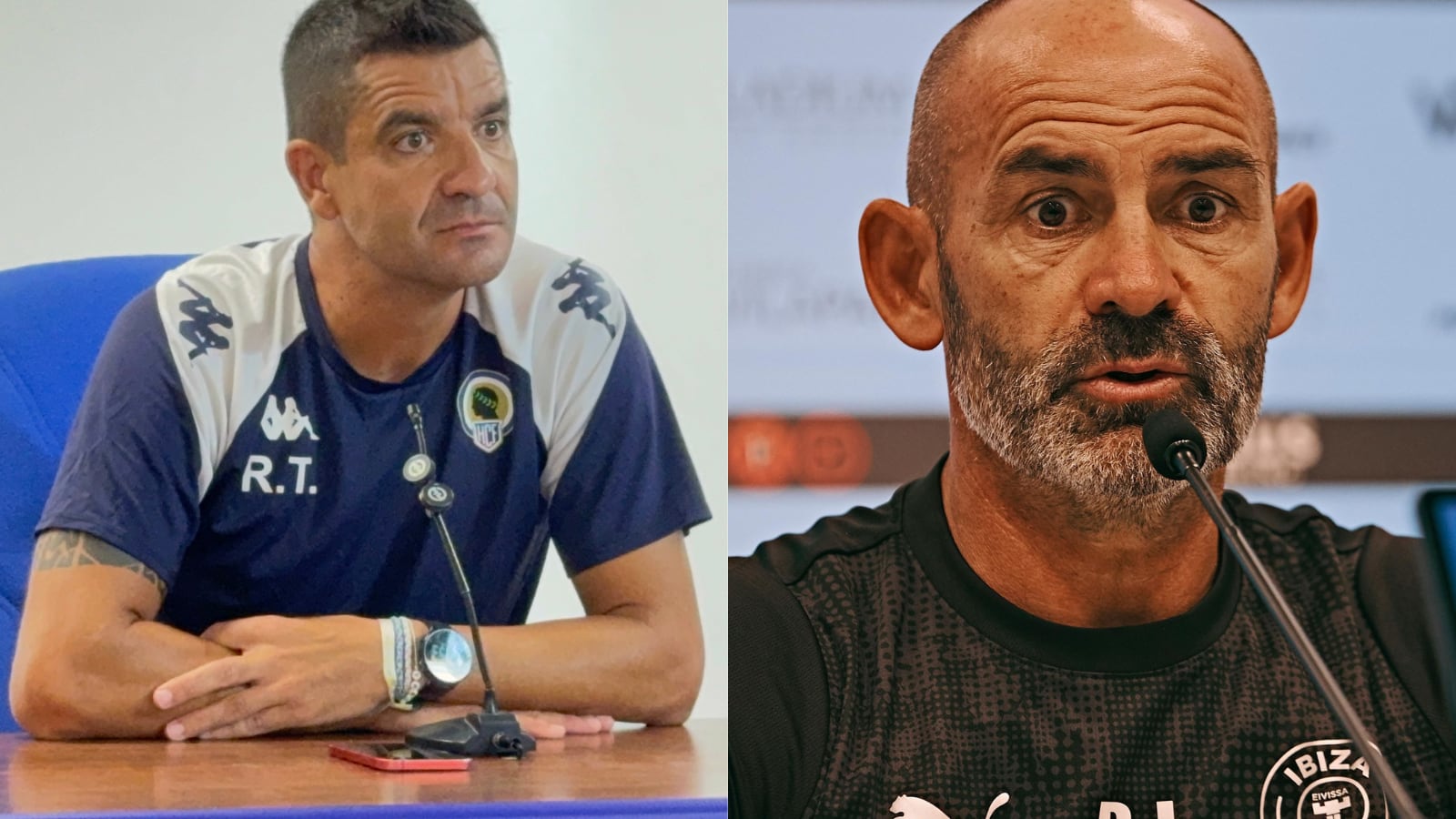 Rubén Torrecilla y Paco Jémez, entrenadores de Hércules e Ibiza