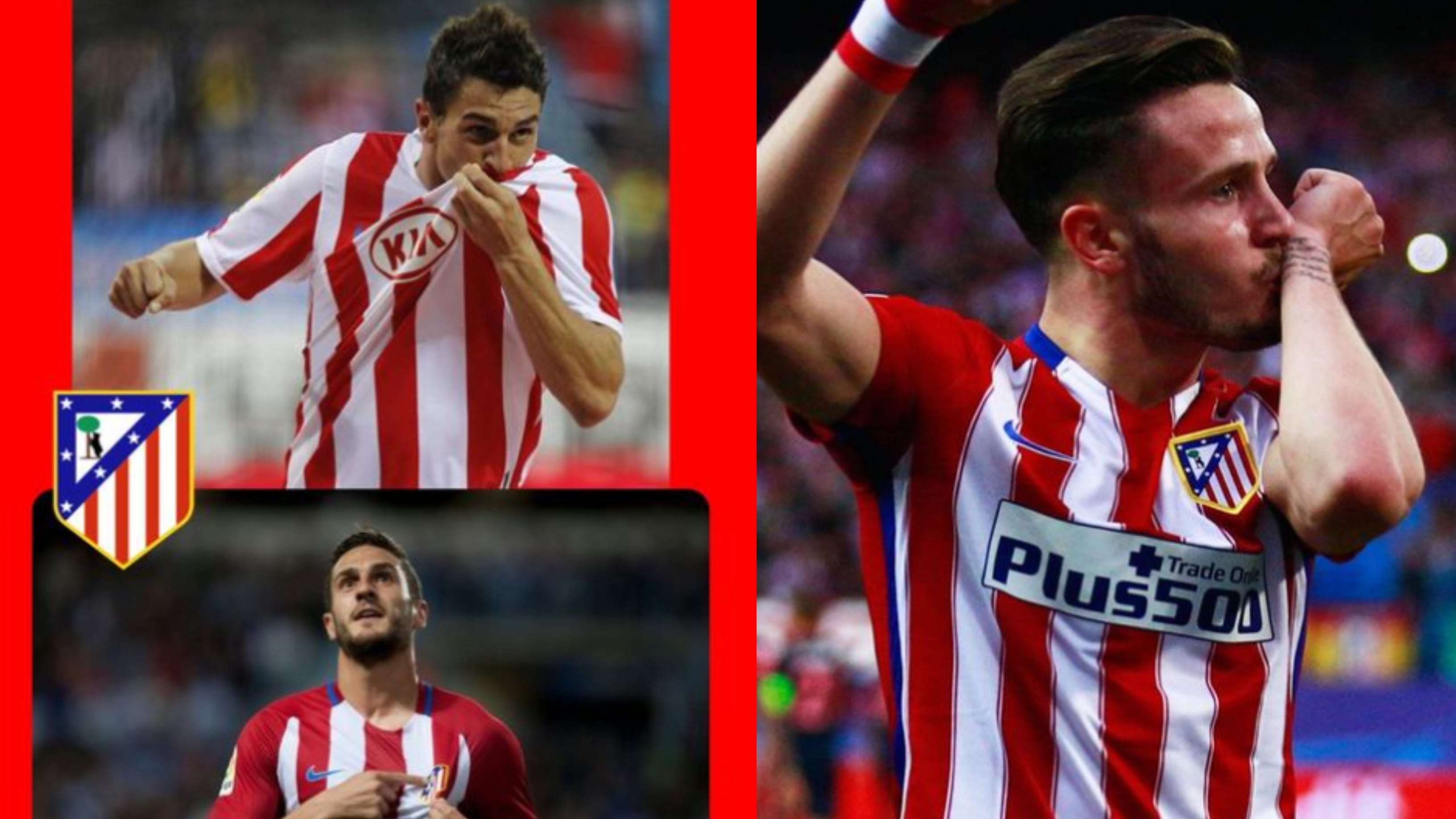 Publicaciones de Koke y Saúl en su cuenta de Instagram