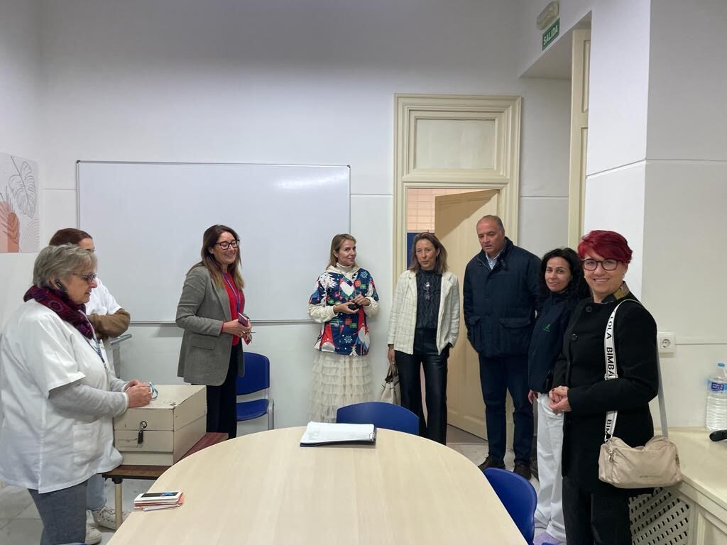 Lourdes García, en su visita al centro.