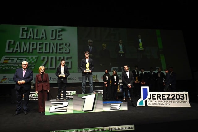 Imagen de la Gala campeones 2025 organizada por la Federación Andaluza de Automovilismo