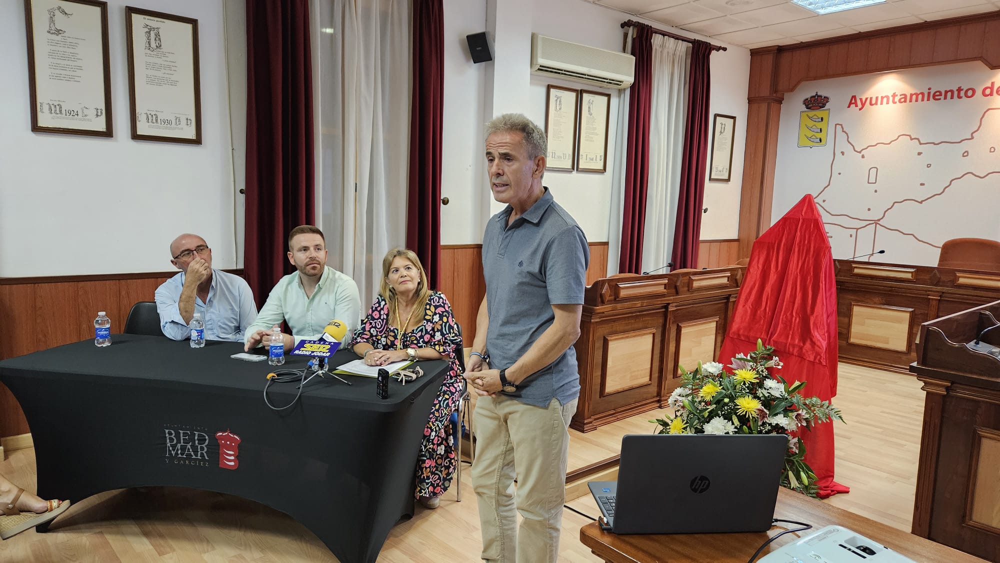 Momento de la intervención del autor, José Ignacio Fernández Martos