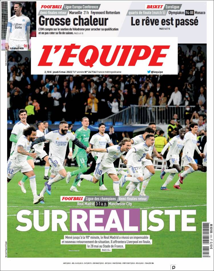 Portada L'Equipe.