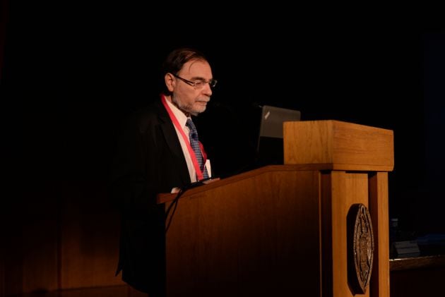 El Dr. José Ordovás, el pasado 11 de abril, durante su ponencia en el XII Congreso Internacional de Nutrición, Alimentación y Dietética.