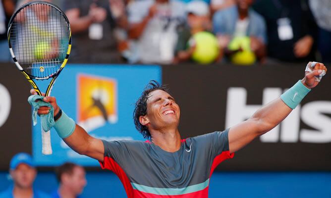 Rafa Nadal escapa de Dimitrov con sufrimiento y se coloca en semifinales del Open de Australia.