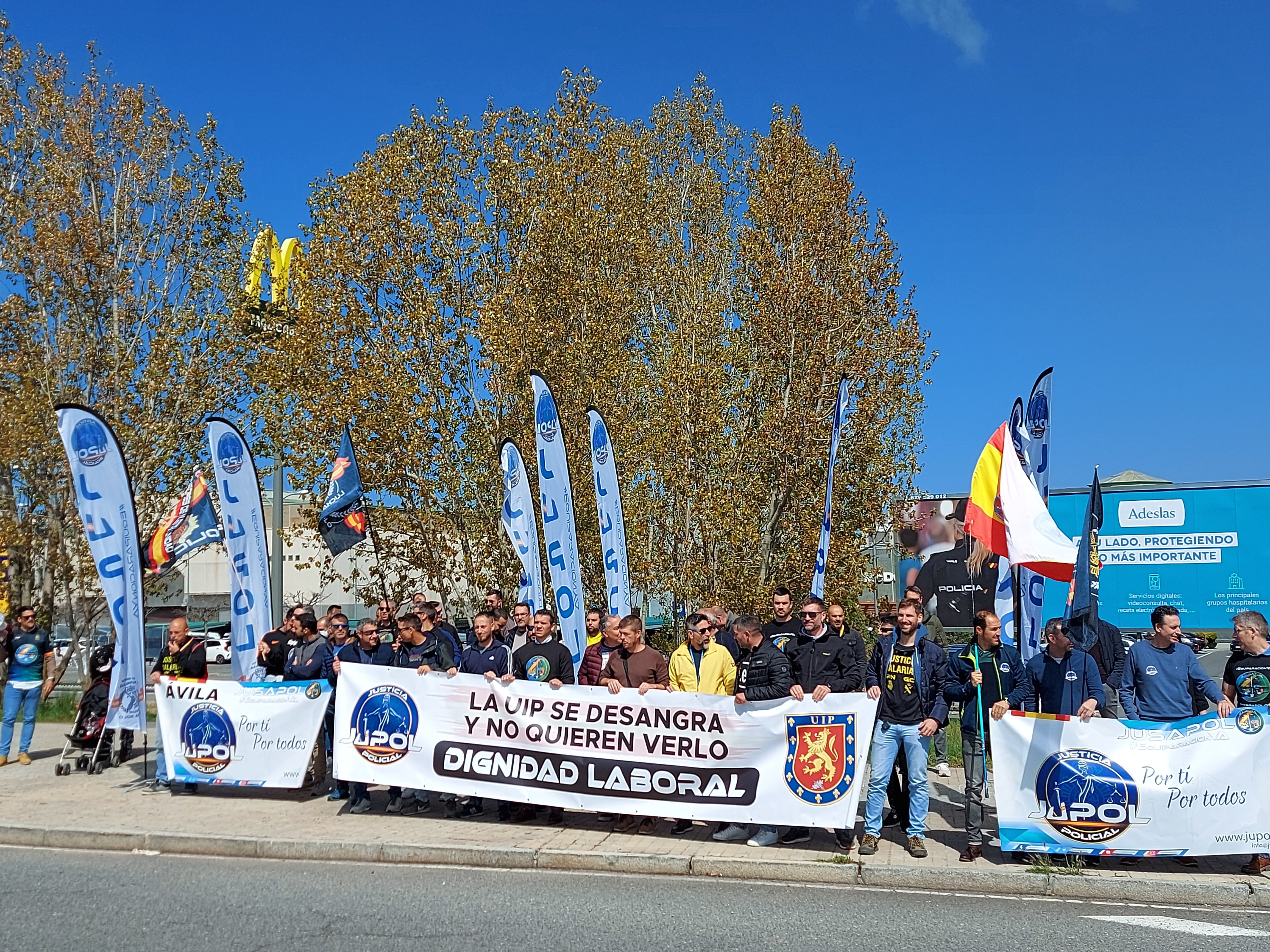 La manifestación se realizó en las inmediaciones de la Escuela de Policía