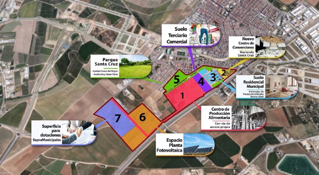 Así quedará el mapa de La Rinconada tras la instalación de la arrocera Herba en los terrenos de la antigua azucarera