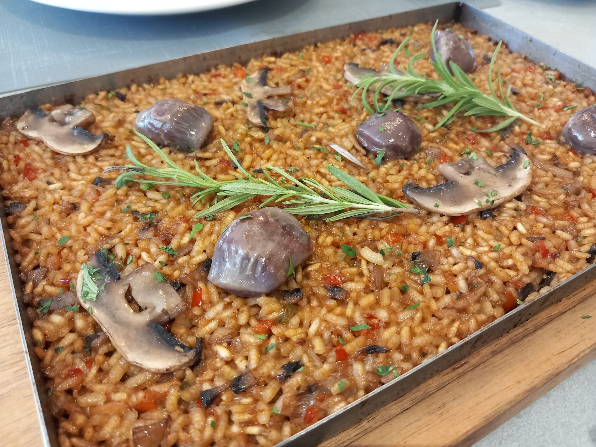 Arroz con mollejas de pato