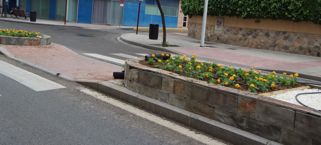 Imagen de las jardineras de la Carretera de Jaén