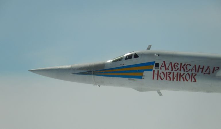 Uno de los Tupolev 160 Blackjack rusos interceptados por cazas noruegos, británicos, franceses y españoles, que llegaron hasta la costa de Bizkaia.