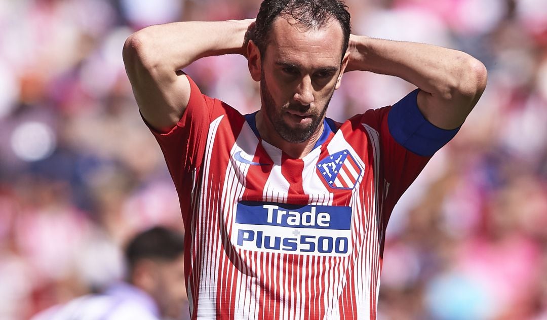 Diego Godín, en uno de sus últimos partidos con el Atlético de Madrid.